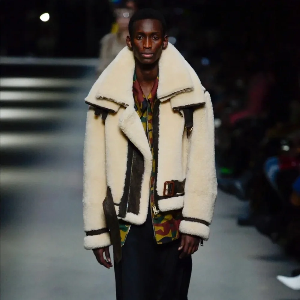 Burberry Runway AW18 Double Collar Shearling Aviator Jacket - Picture 16 of 16